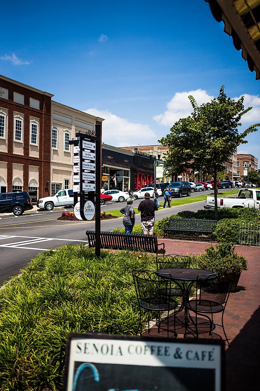 Downtown Senoia, Georgia, USA, used as the setting for the Woodbury community in the TV show The Walking Dead.