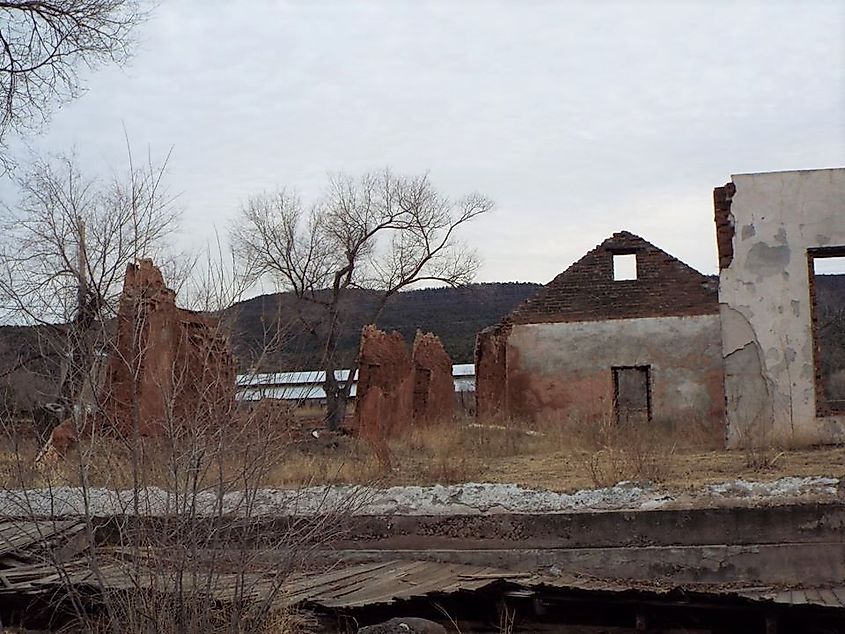 Ruins at Fort Apache in Arizona.