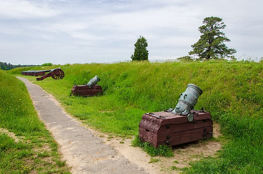 Yorktown Battlefield, Colonial National Historical Park in Virginia, USA