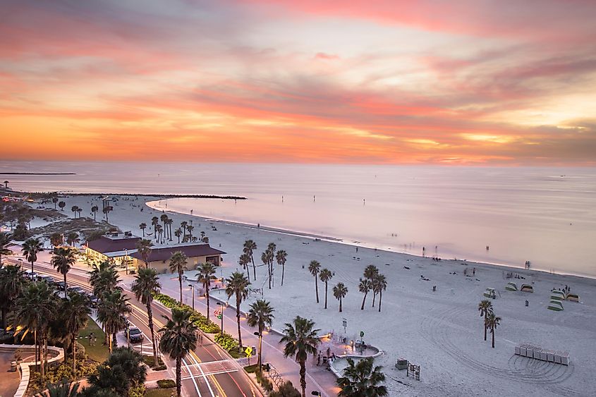 Clearwater Beach at sunset