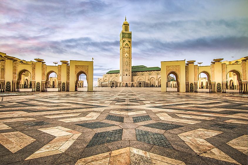 The Hassan II Mosque in Casablanca, Morocco.