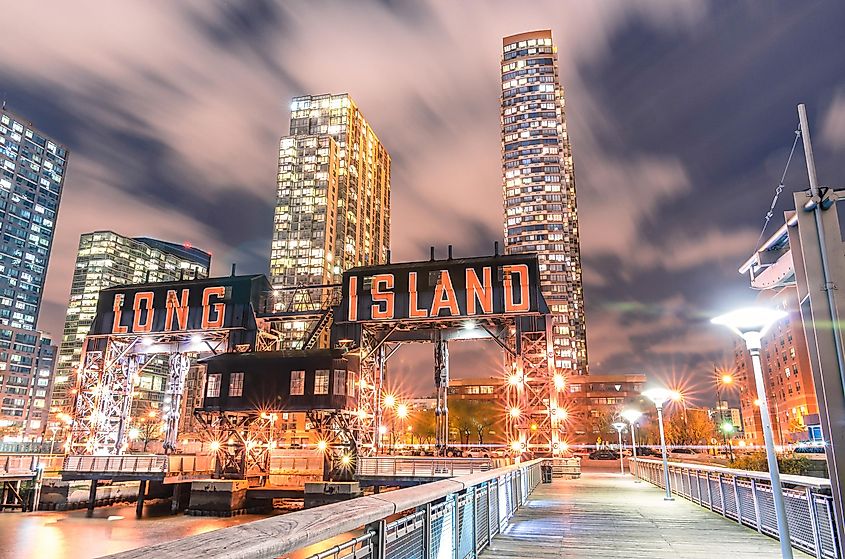 Pier of Long Island near Gantry Plaza State Park.