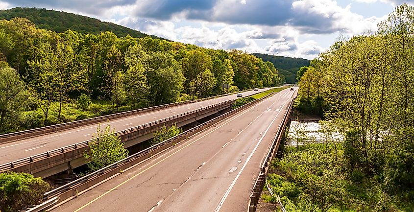 Route 66 passing throughYoungsville, Pennsylvania.