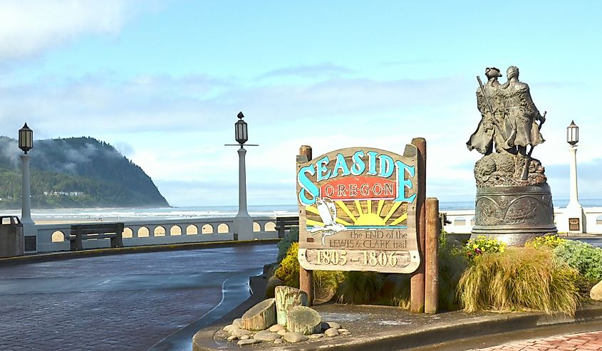 Lewis & Clark End of Trail Monument Seaside, Oregon.