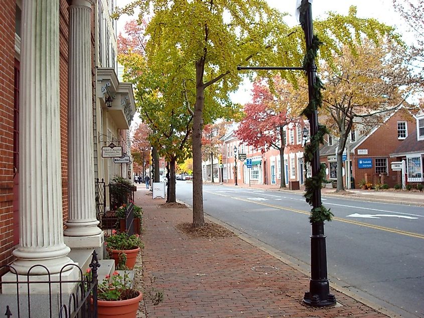Easton, Maryland, in fall.