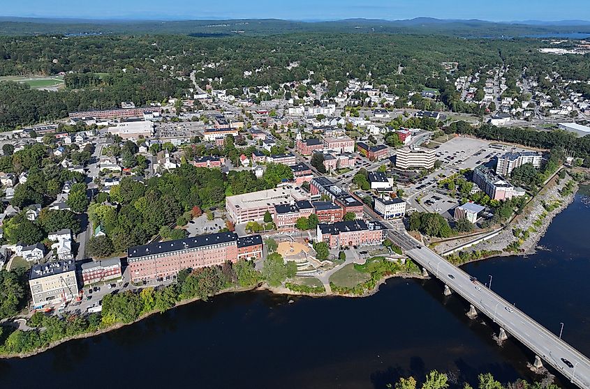 Aerial view of Auburn, Maine