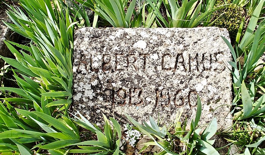 The Nobel-Prize-winning author of The Stranger, The Plague, and The Fall is buried beneath a simple stone gravestone in a sleepy French village.