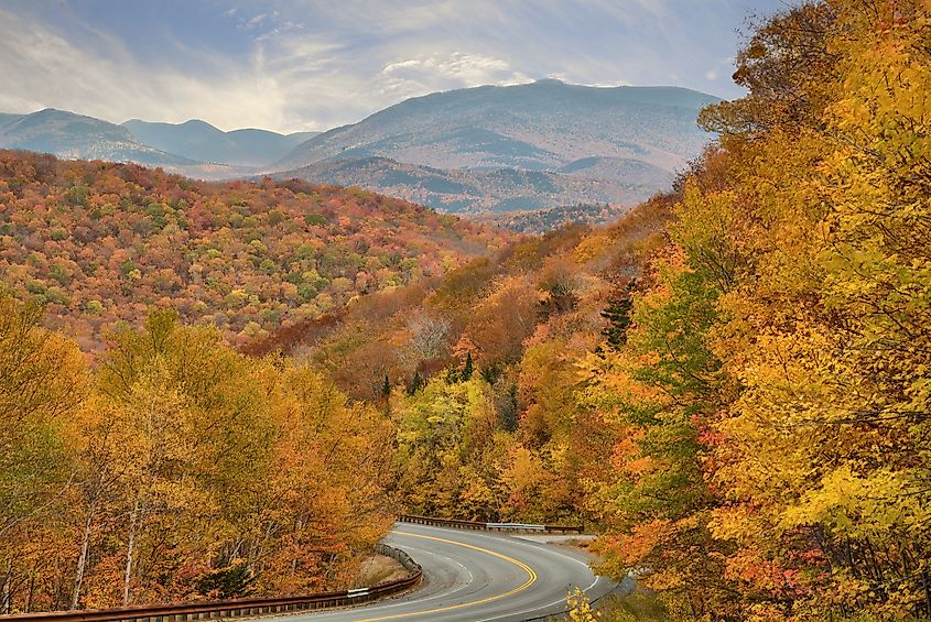 Kinsman Notch in the White Mountains of New Hampshire.