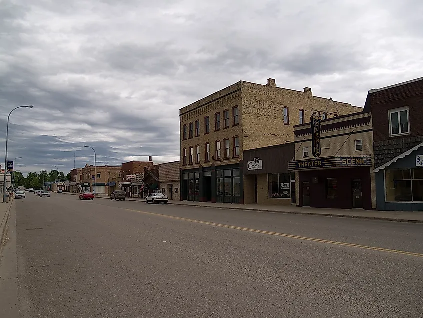 Downtown streets of Lisbon, North Dakota 