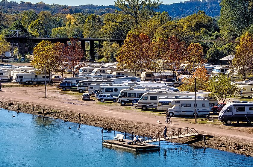 Lake Taneycomo near Branson, Missouri.