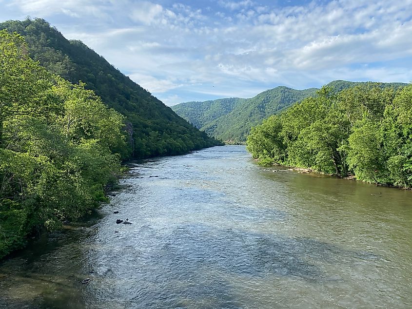 French Broad River in Hot Springs, North Carolina.