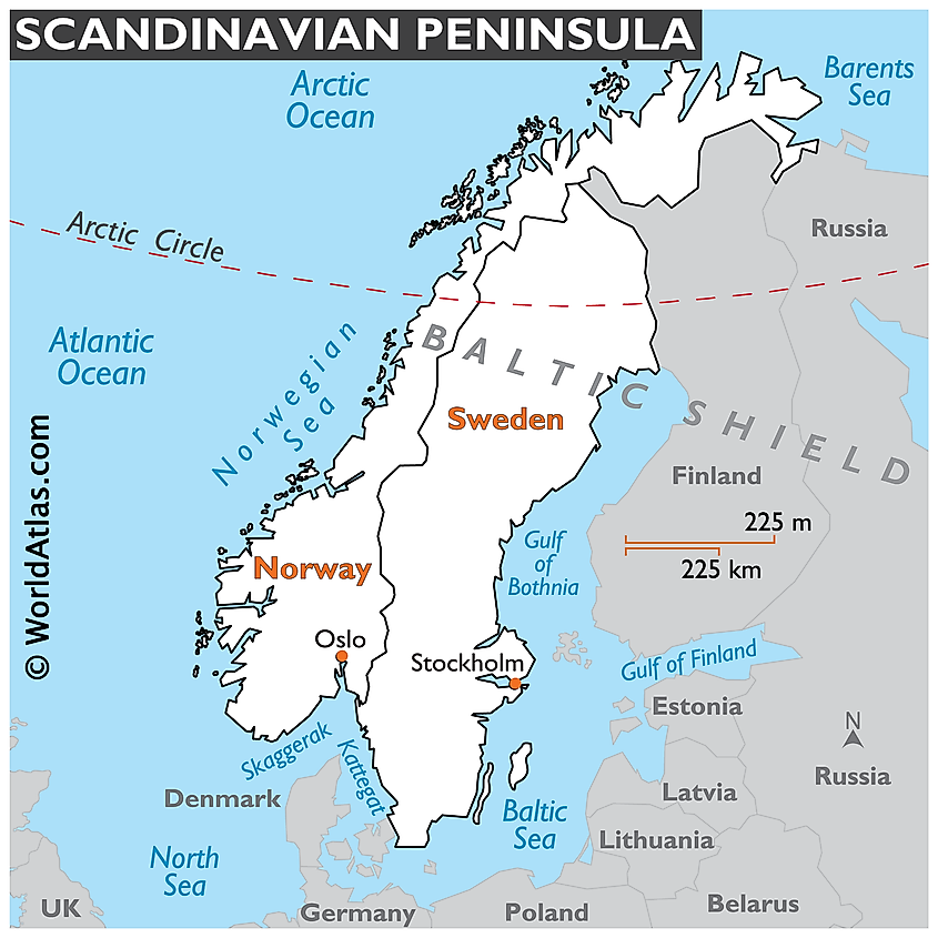 Scandinavian Peninsula map