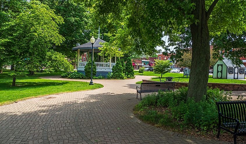 The center of downtown Chesterton, Indiana