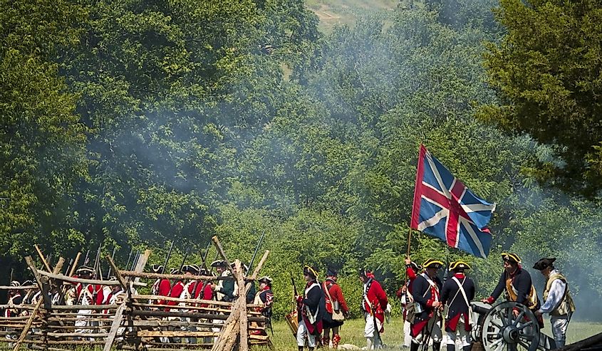 The annual Battle of Monmouth reenactment at Monmouth Battlefield State Park on June 23 2007 in Freehold, New Jersey.