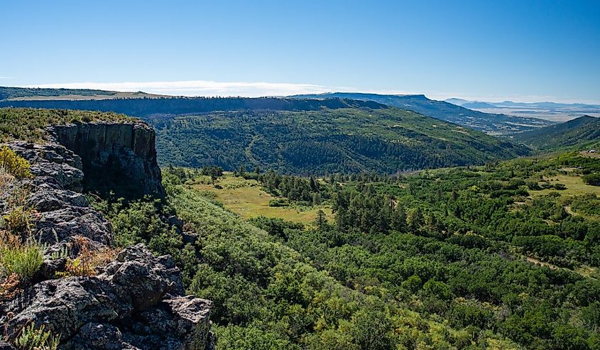 Scenic view overlooking Sugarite Canyon state park New Mexico