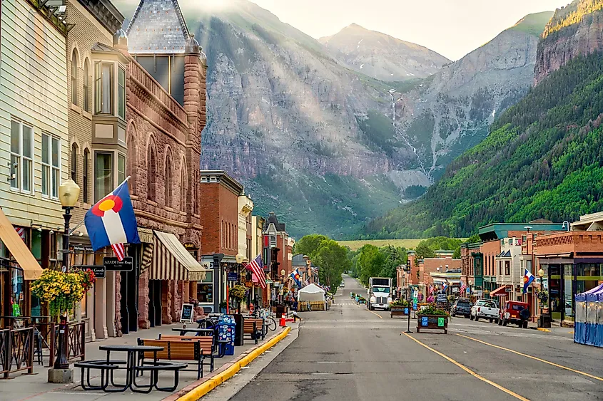 The town of Telluride, Colorado.