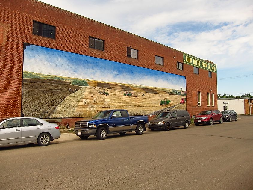 A roadside mural in Swift Current, Saskatchewan, Canada
