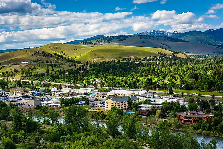 View of Missoula from Mount Sentinel, in Missoula, Montana