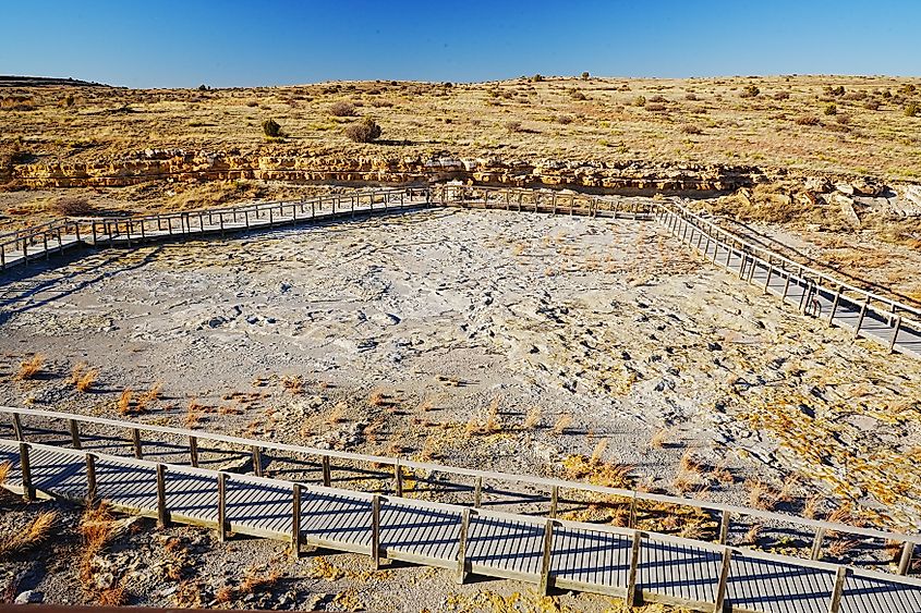 Clayton Lake State Park and Dinosaur Trackways, Clayton, New Mexico.