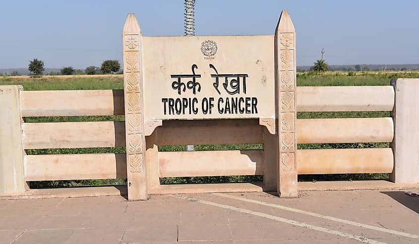 Tropic of Cancer or Northern Tropic, Madhya Pradesh, India