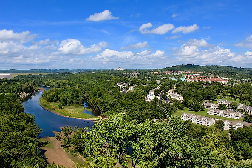 Aerial view of the Missouri Table Rock Lake near Branson