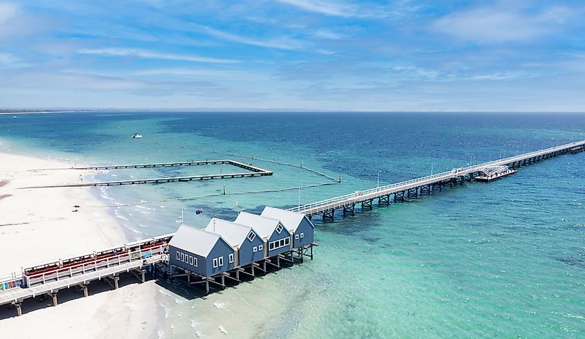 Busselton Jetty near Margaret River, Western Australia.