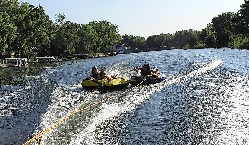 Tubing on Morning Star Lake, Nebraska