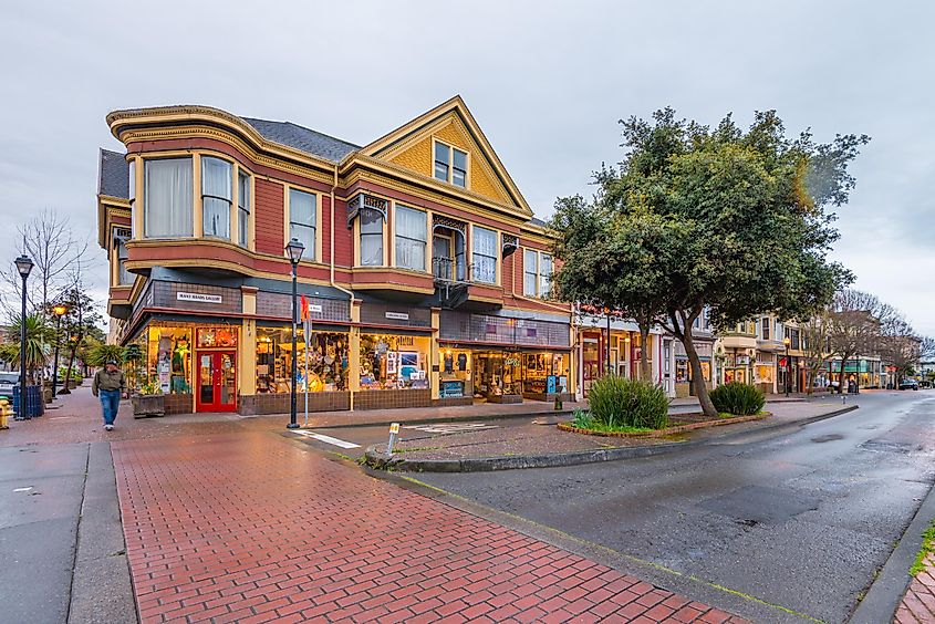 Historic downtown of Eureka, California. 