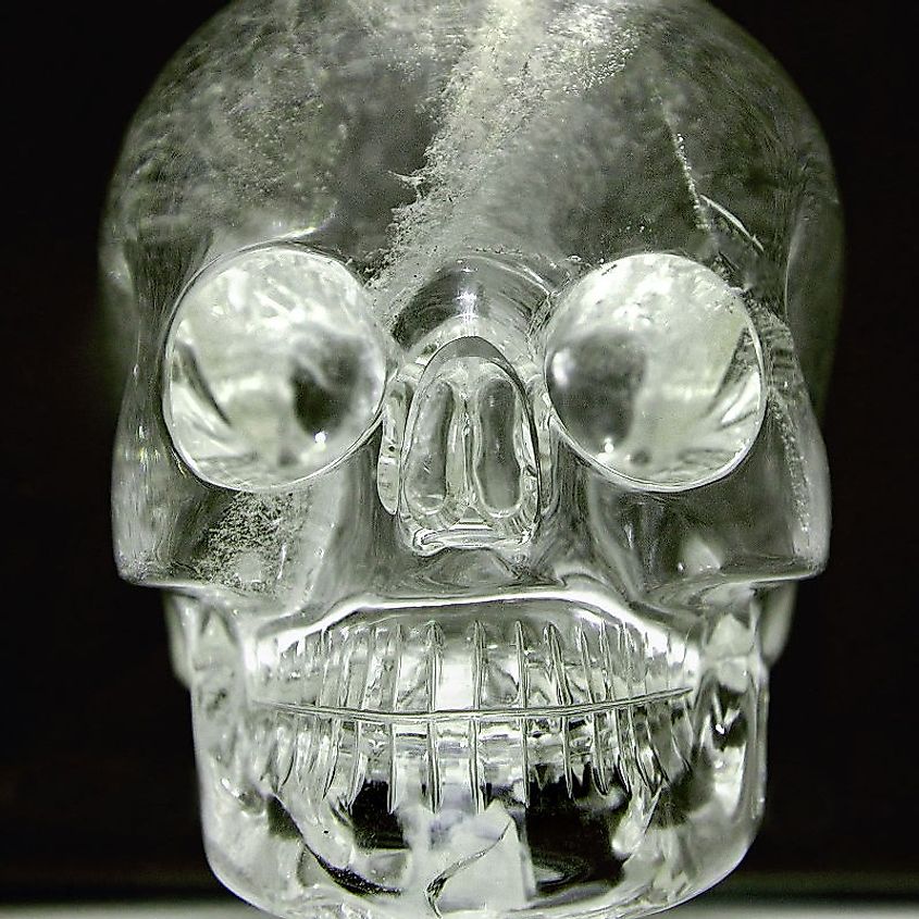The crystal skull at the British Museum, similar in dimensions to the more detailed Mitchell-Hedges skull.