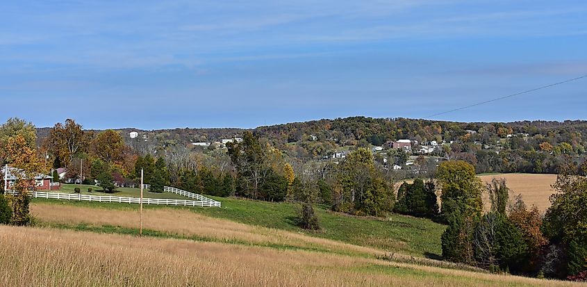 The landscape around Paoli, Indiana.