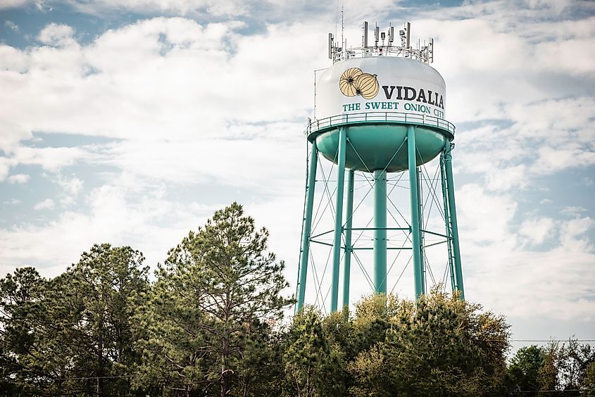 Water tower in Vidalia, Georgia.