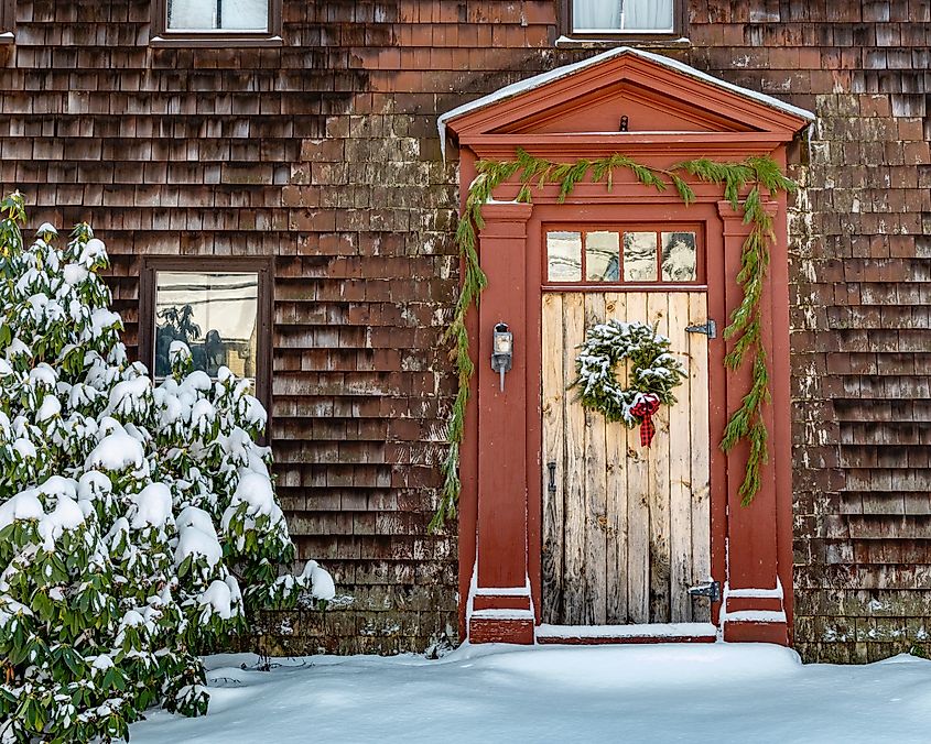 Winter in old town Newburyport, Massachusetts.