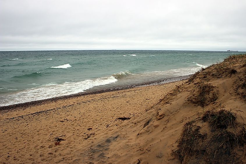 Whitefish Point on Lake Superior.