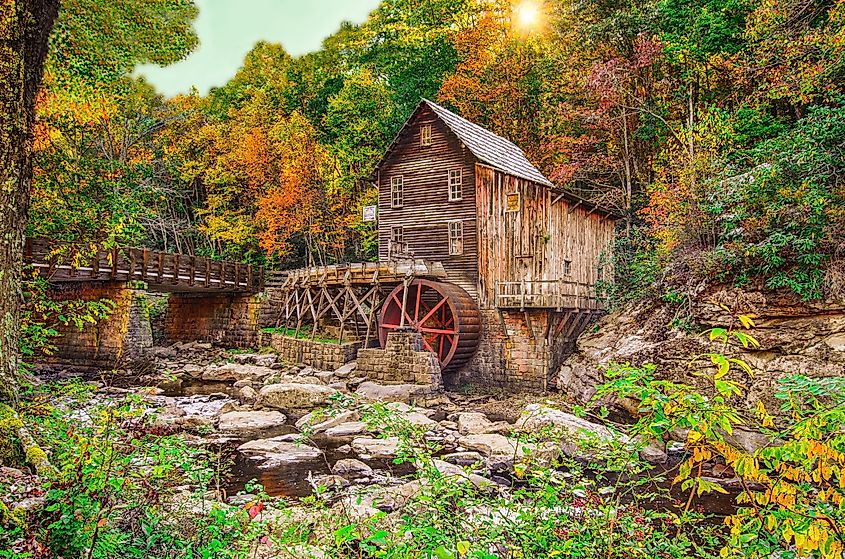 Glade Creek grist mill at Babcock State Park near Fayetteville WV