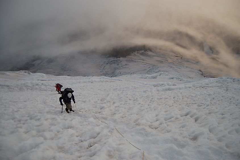 Emmons Glacier on Mount Rainier.