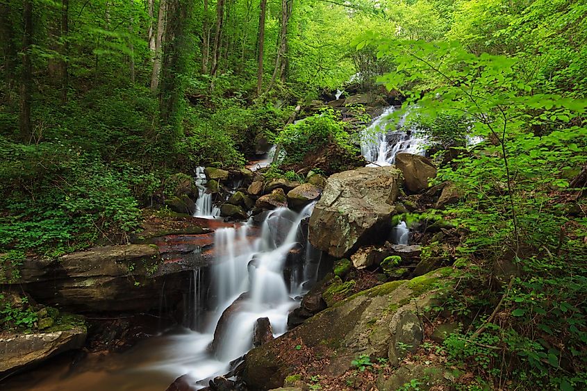 Cascade bellow Amicalola Fall, the largest watefall in the southeast.