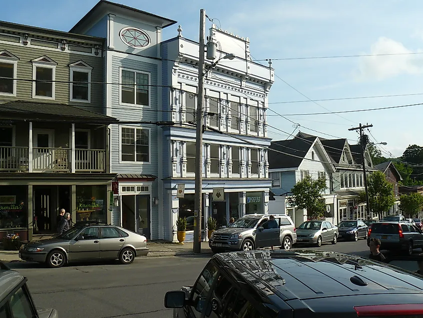 Business district in Millerton, New York. 