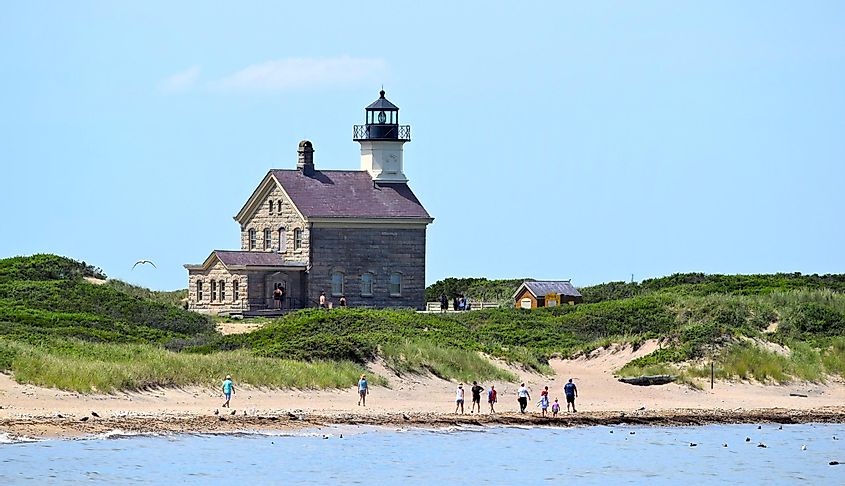 Block Island North Light Lighthouse in New Shoreham Rhode Island