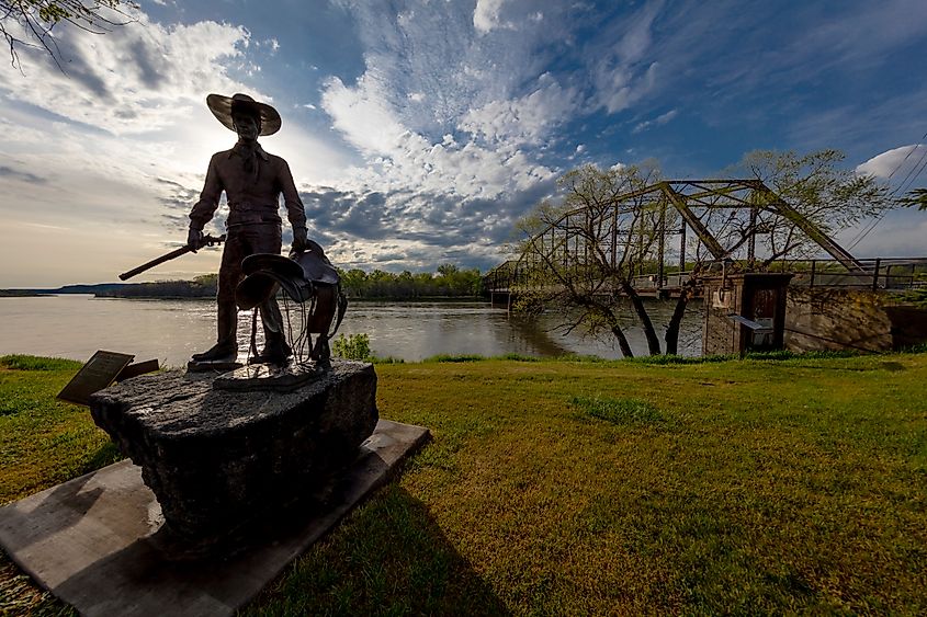 Missouri River along Fort Benton, Montana.