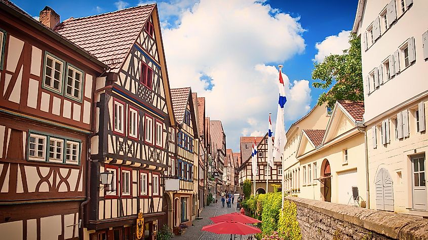 Beautiful buildings of Bad Wimpfen, Germany.