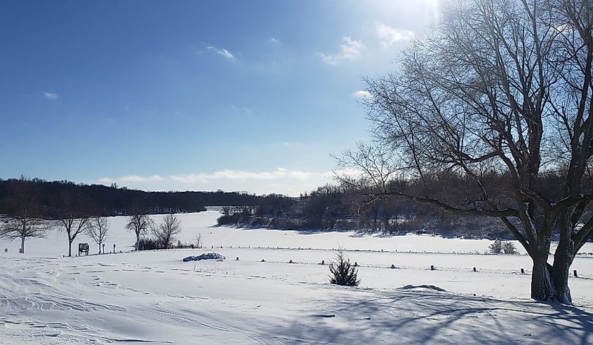 This a beautiful lake in Denison, Iowa.