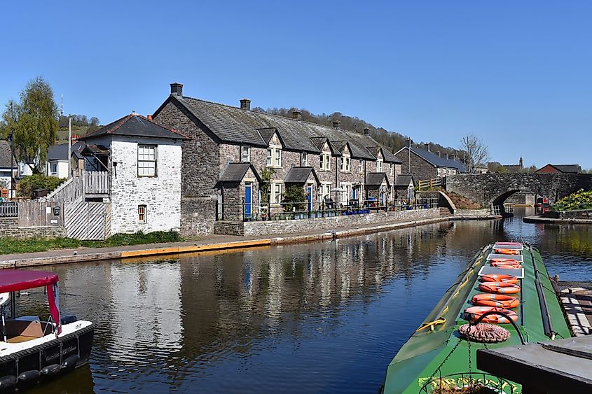The historical town of Brecon, Wales, UK.
