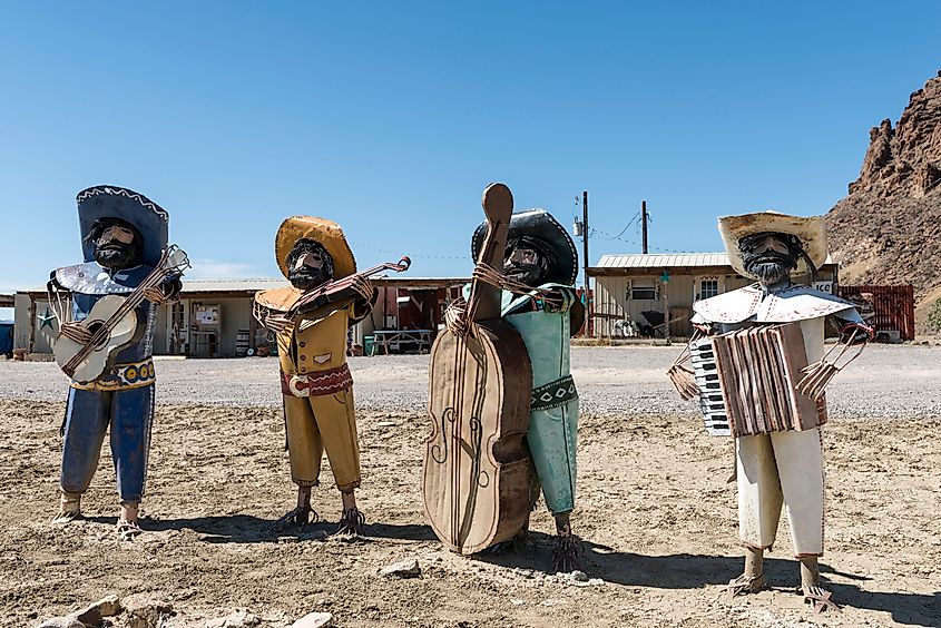 Figurines in Terlingua, Texas.