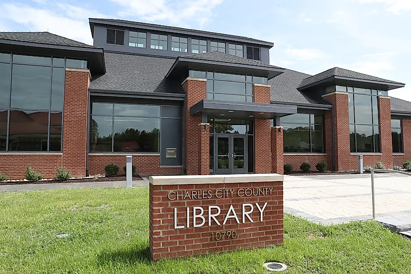 The library in Charles City, Virginia.