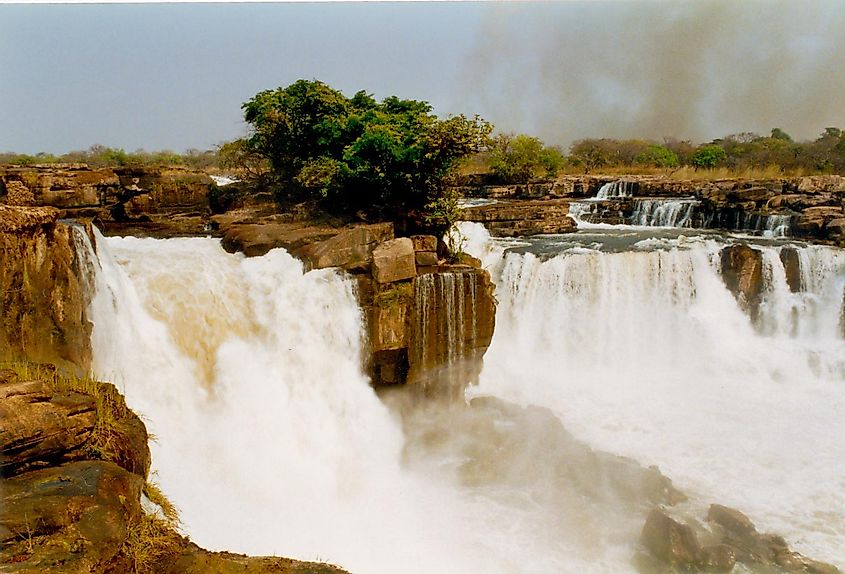 Tazua Falls on Kwango River in Angola.  