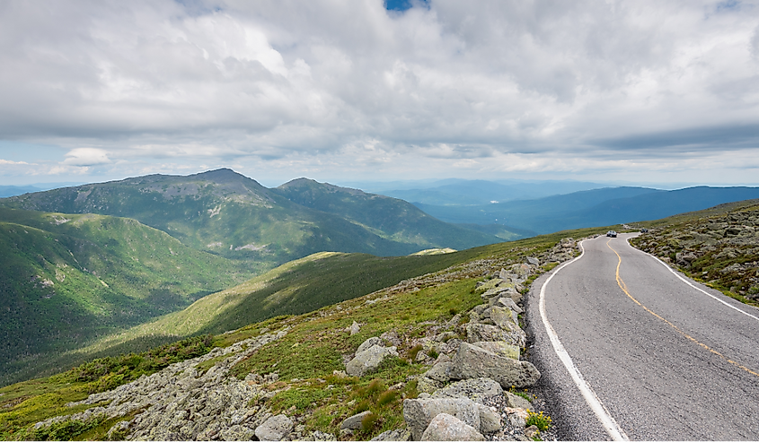 Stunning view from the Mount Washington Auto Road, in the White Mountains of New Hampshire