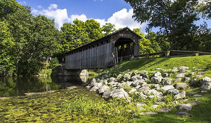 Bridge in Lowell, Michigan.
