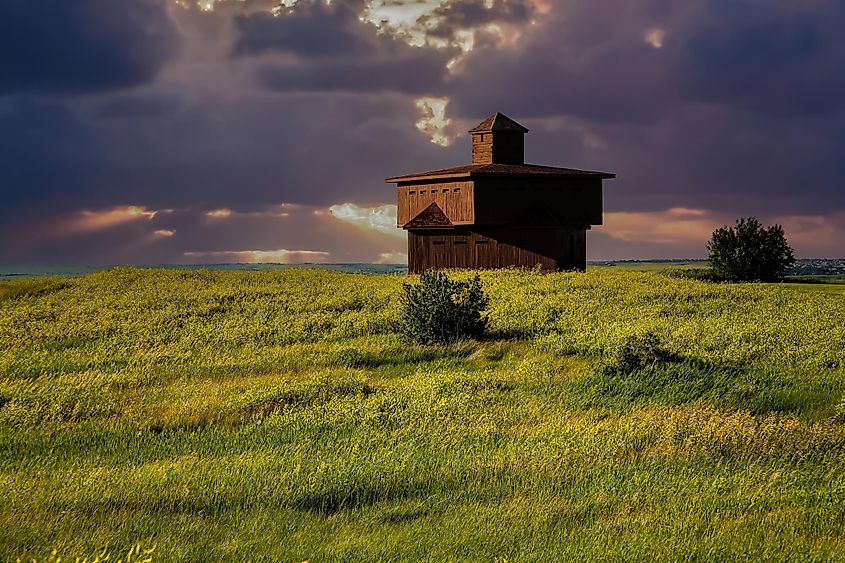 Fort Abraham Lincoln State Park, North Dakota: Located 7 miles south of Mandan.