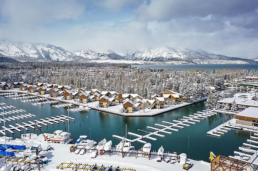 South Lake Tahoe in winter