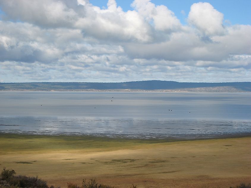 Goose Lake on the Oregon-California border
